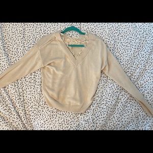 Low cut Lacey Sweater